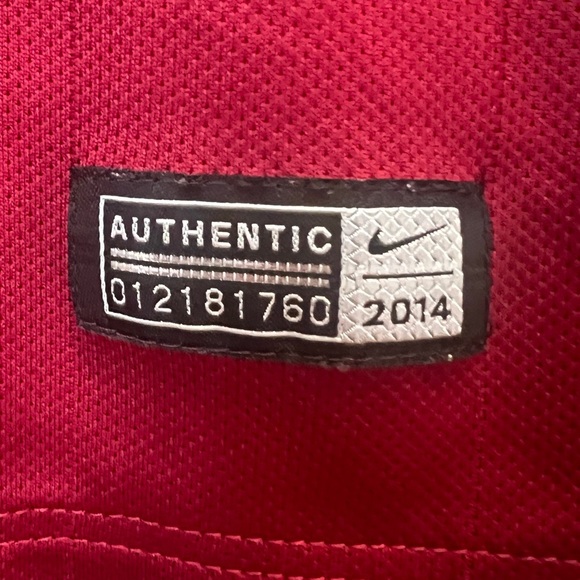 Nike Roma 4014/15 home futbol soccer shirt jersey men’s Medium - Picture 4 of 10